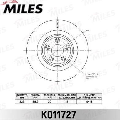 Miles K011727 - Əyləc Diski furqanavto.az