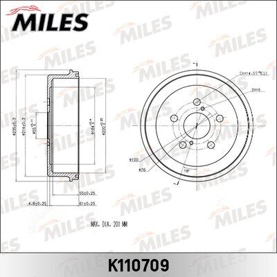 Miles K110709 - Əyləc barabanı furqanavto.az