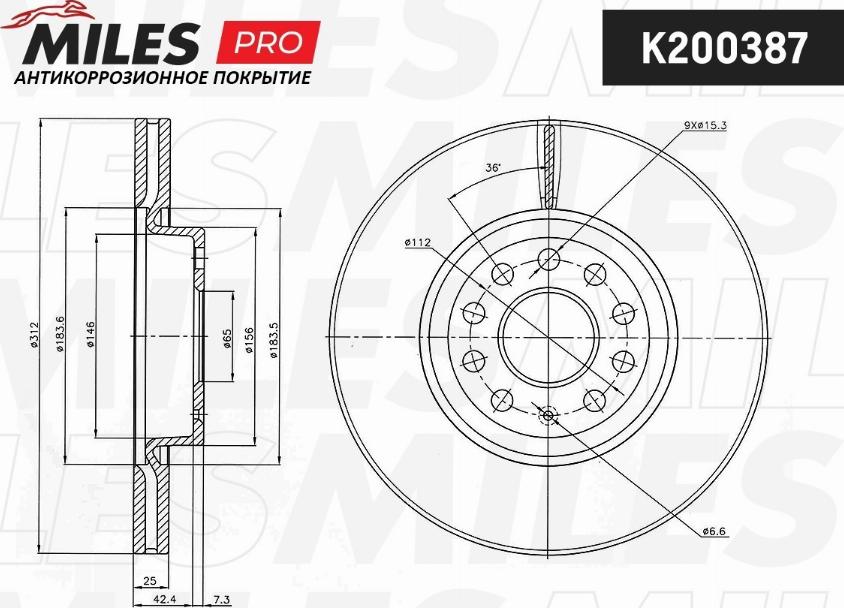 Miles K200387 - Əyləc Diski furqanavto.az