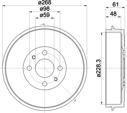 Mintex MBD219 - Əyləc barabanı furqanavto.az