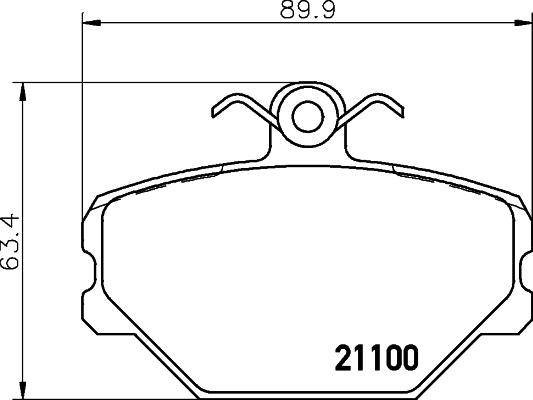 Mintex MDB1606 - Əyləc altlığı dəsti, əyləc diski furqanavto.az