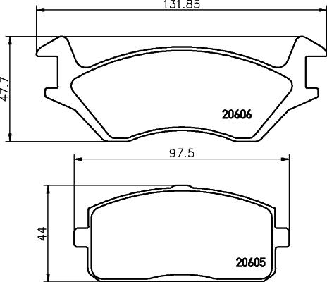 Mintex MDB1145 - Əyləc altlığı dəsti, əyləc diski furqanavto.az