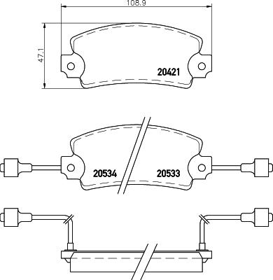 Mintex MDB1112 - Əyləc altlığı dəsti, əyləc diski furqanavto.az