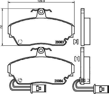 Brake Engineering PA487 - Əyləc altlığı dəsti, əyləc diski furqanavto.az