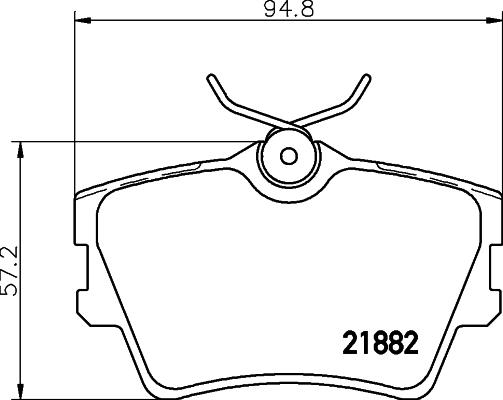 Mintex MDB1744 - Əyləc altlığı dəsti, əyləc diski furqanavto.az