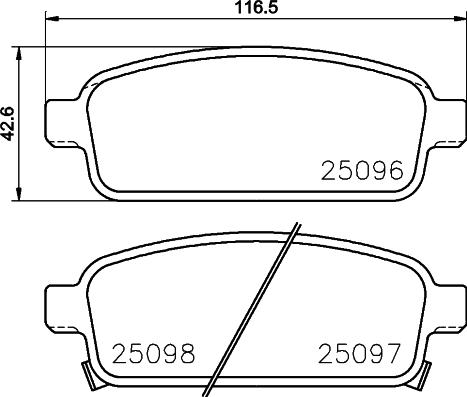 Mintex MDB83182 - Əyləc altlığı dəsti, əyləc diski furqanavto.az