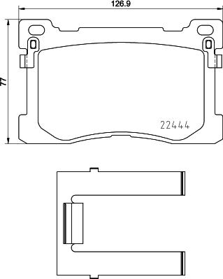 Mintex MDB3809 - Əyləc altlığı dəsti, əyləc diski furqanavto.az