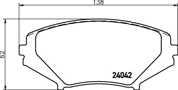 Mintex MDB2589 - Əyləc altlığı dəsti, əyləc diski furqanavto.az