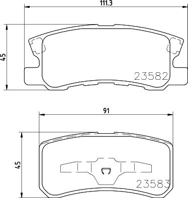 Mintex MDB82080 - Əyləc altlığı dəsti, əyləc diski www.furqanavto.az