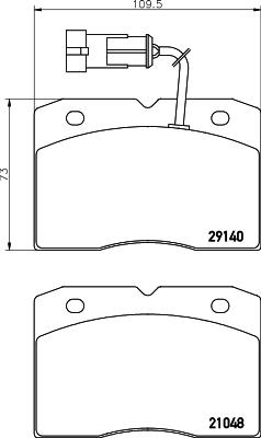 Mintex MDB2156 - Əyləc altlığı dəsti, əyləc diski furqanavto.az