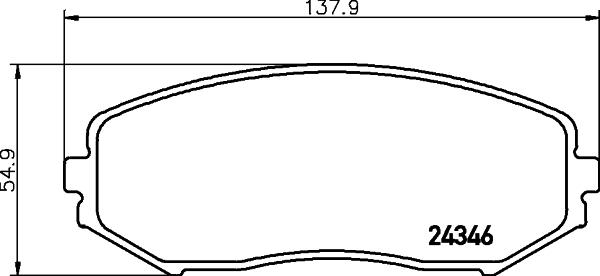 Mintex MDB2774 - Əyləc altlığı dəsti, əyləc diski furqanavto.az