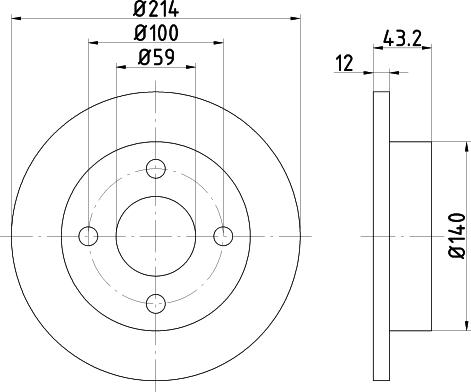 Mintex MDC443 - Əyləc Diski furqanavto.az