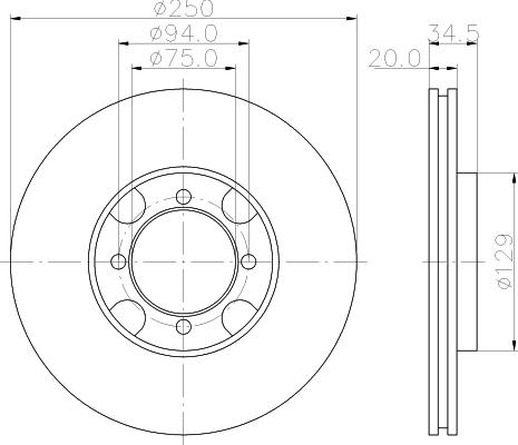 Mintex MDC580 - Əyləc Diski furqanavto.az