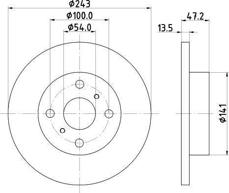 Mintex MDC539 - Əyləc Diski furqanavto.az