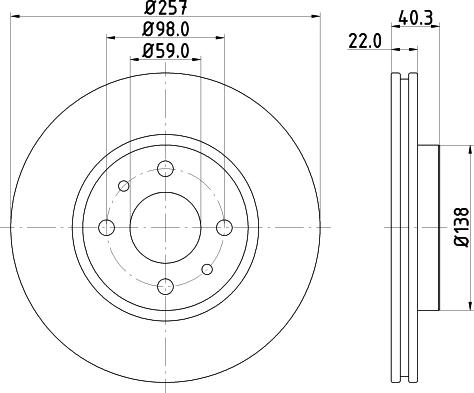 Mintex MDC1084C - Əyləc Diski furqanavto.az