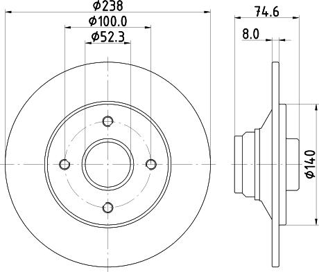 Mintex MDC874 - Əyləc Diski furqanavto.az