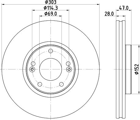 HELLA PAGID 355122501 - Əyləc Diski furqanavto.az