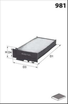 MISFAT HB168C - Filtr, daxili hava furqanavto.az