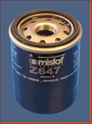 MISFAT Z647 - Yağ filtri furqanavto.az