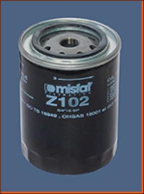 MISFAT Z102 - Yağ filtri furqanavto.az