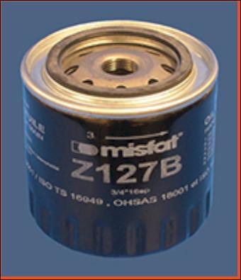 MISFAT Z127B - Yağ filtri furqanavto.az