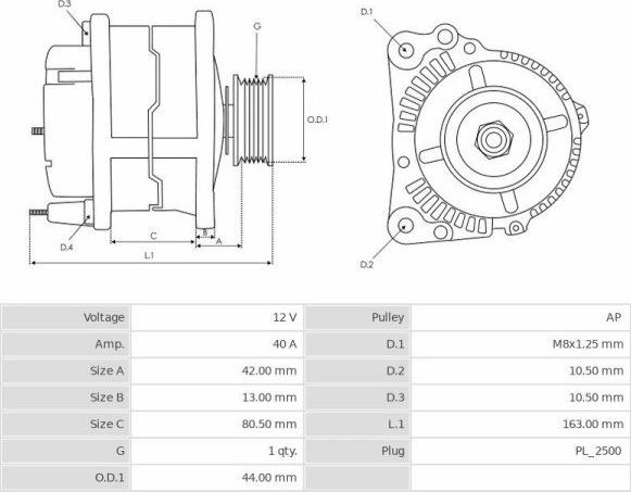 Mitsubishi A7T03877 - Alternator furqanavto.az