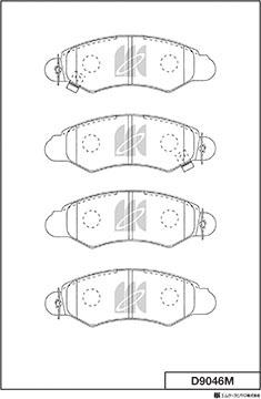 MK Kashiyama D9046M - Əyləc altlığı dəsti, əyləc diski furqanavto.az
