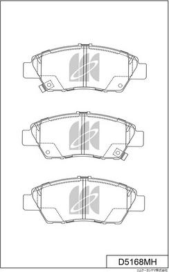 MK Kashiyama D5168MH - Əyləc altlığı dəsti, əyləc diski furqanavto.az