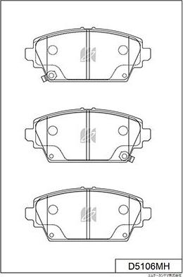 MK Kashiyama D5106MH - Əyləc altlığı dəsti, əyləc diski furqanavto.az
