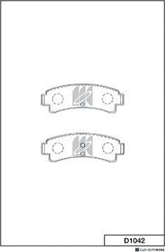 MK Kashiyama D1042 - Əyləc altlığı dəsti, əyləc diski furqanavto.az