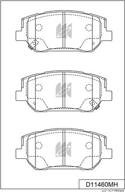 MK Kashiyama D11460MH - Əyləc altlığı dəsti, əyləc diski furqanavto.az