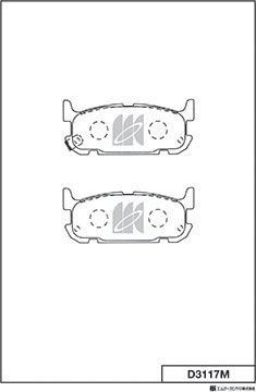 MK Kashiyama D3117M - Əyləc altlığı dəsti, əyləc diski furqanavto.az