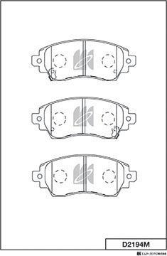 MK Kashiyama D2194M - Əyləc altlığı dəsti, əyləc diski furqanavto.az