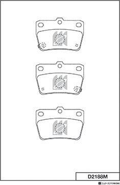 DJ Parts BP1012 - Əyləc altlığı dəsti, əyləc diski furqanavto.az