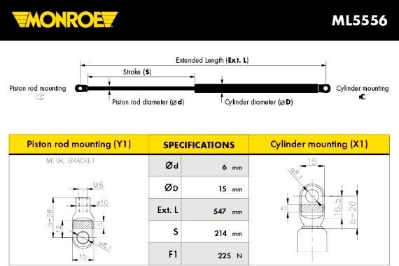 Monroe ML5556 - Qaz bulaq, kapot furqanavto.az