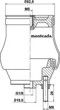 Montcada 0164210 - Körük, sürücü kabininin asması furqanavto.az