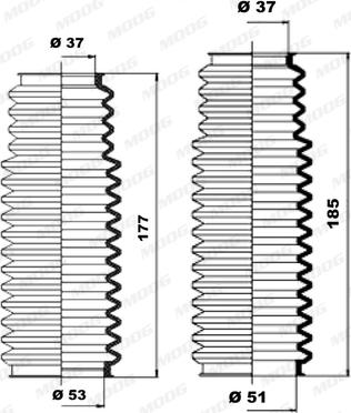 Moog K150090 - Körük dəsti, sükan furqanavto.az