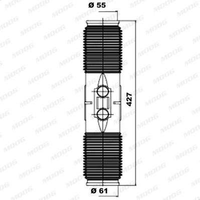 Moog K150065 - Körük dəsti, sükan furqanavto.az