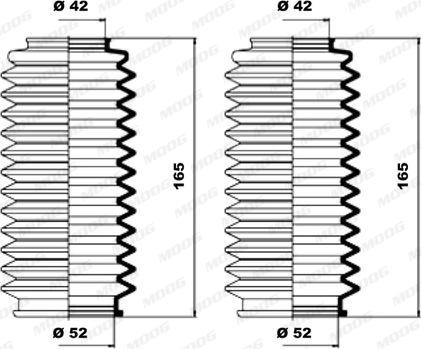 Moog K150002 - Körük dəsti, sükan furqanavto.az