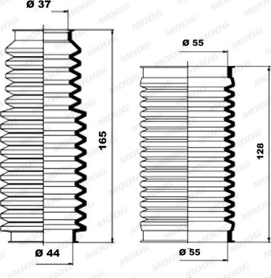 Moog K150027 - Körük dəsti, sükan furqanavto.az