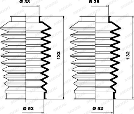 Moog K150100 - Körük dəsti, sükan furqanavto.az