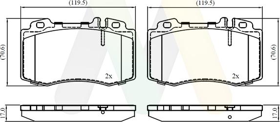 Motaquip LVXL1073 - Əyləc altlığı dəsti, əyləc diski furqanavto.az