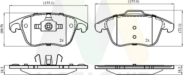 Motaquip LVXL1373 - Əyləc altlığı dəsti, əyləc diski furqanavto.az