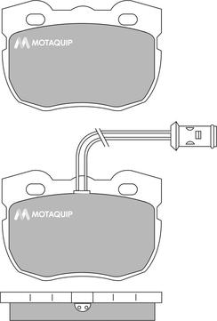 Motaquip LVXL385 - Əyləc altlığı dəsti, əyləc diski furqanavto.az