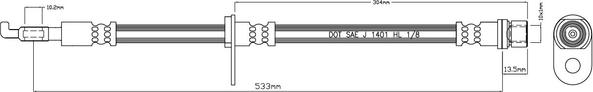 Motaquip VBH1037 - Əyləc şlanqı furqanavto.az