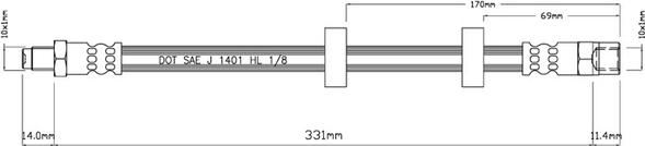 Motaquip VBH893 - Əyləc şlanqı furqanavto.az