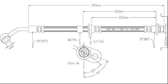 Motaquip VBJ614 - Əyləc şlanqı furqanavto.az