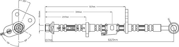 Motaquip VBJ215 - Əyləc şlanqı furqanavto.az