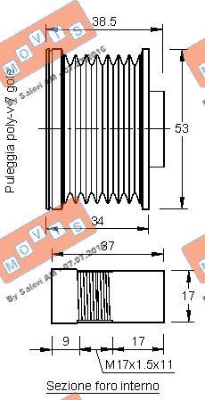 MOVIS AST3194 - Kasnak, alternator, sərbəst dönərli mufta furqanavto.az