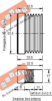 MOVIS AST3193 - Kasnak, alternator, sərbəst dönərli mufta furqanavto.az